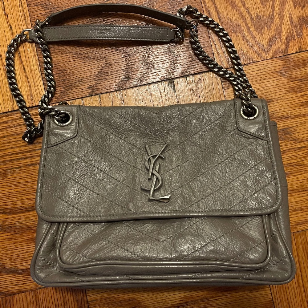 Saint Laurent Medium Niki Leather Shoulder Bag